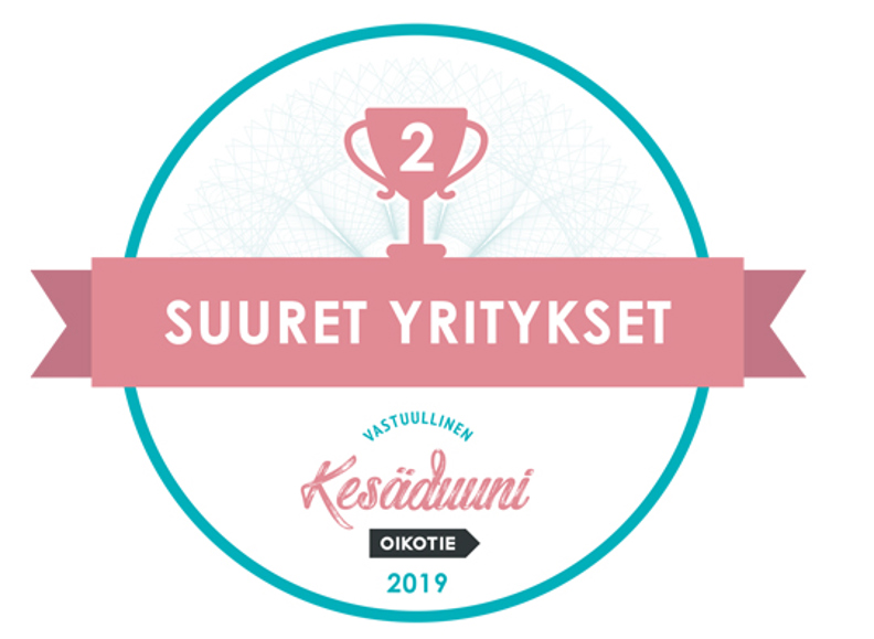 Vastuullisin kes&auml;duuni logo toinen sija