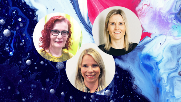 Marjaana Pitkänen-Pääkkönen, Miia Santamäki ja Pauliina Heiskanen