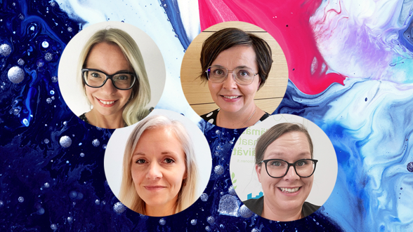 Pauliina Heiskanen, Mira Turunen, Kaisu Peltonen ja Anna-Maija Ahonen